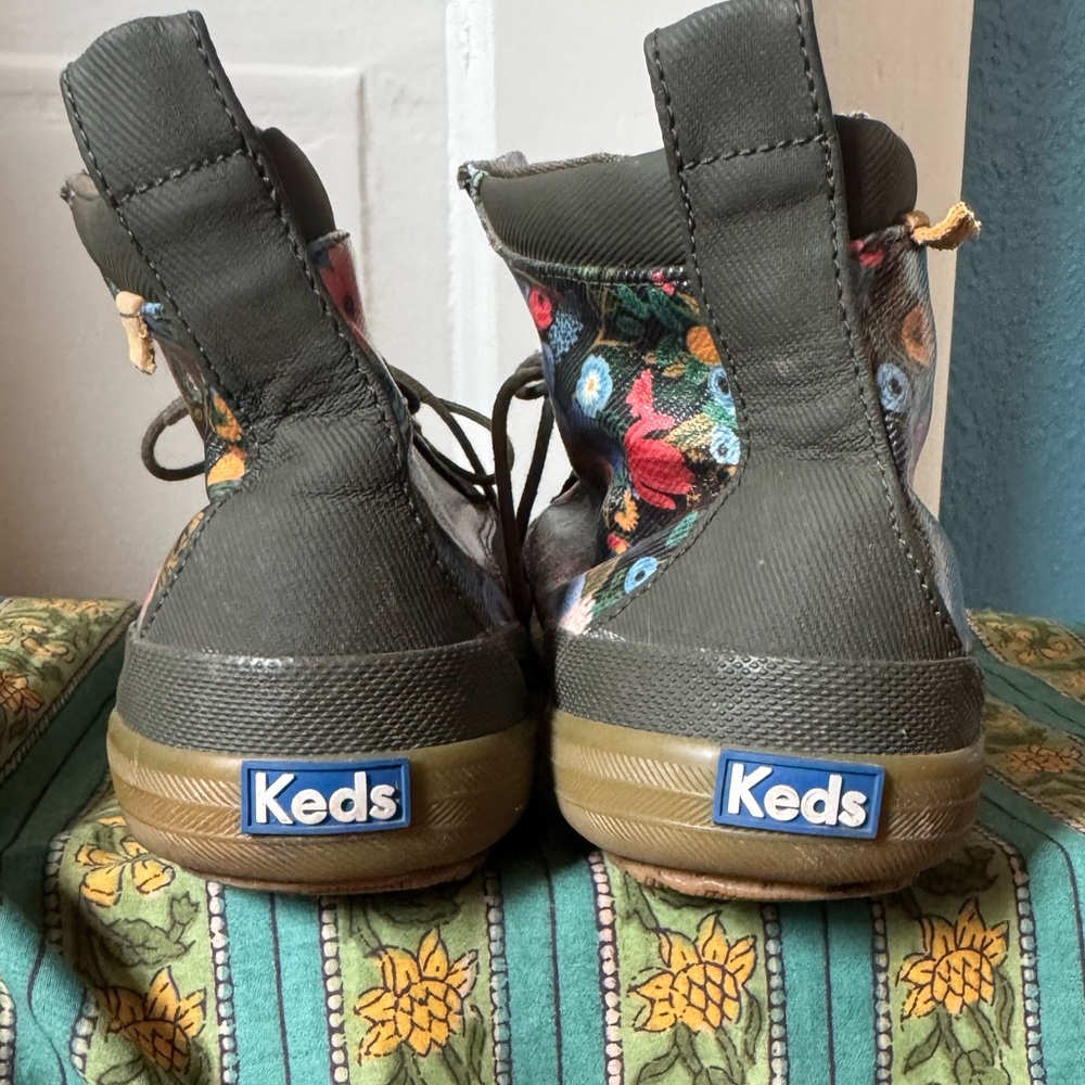 Keds x Rifle Paper Co. Scout Water-Resistant Boot Garden Party sz 9.5 - Picture 2 of 3